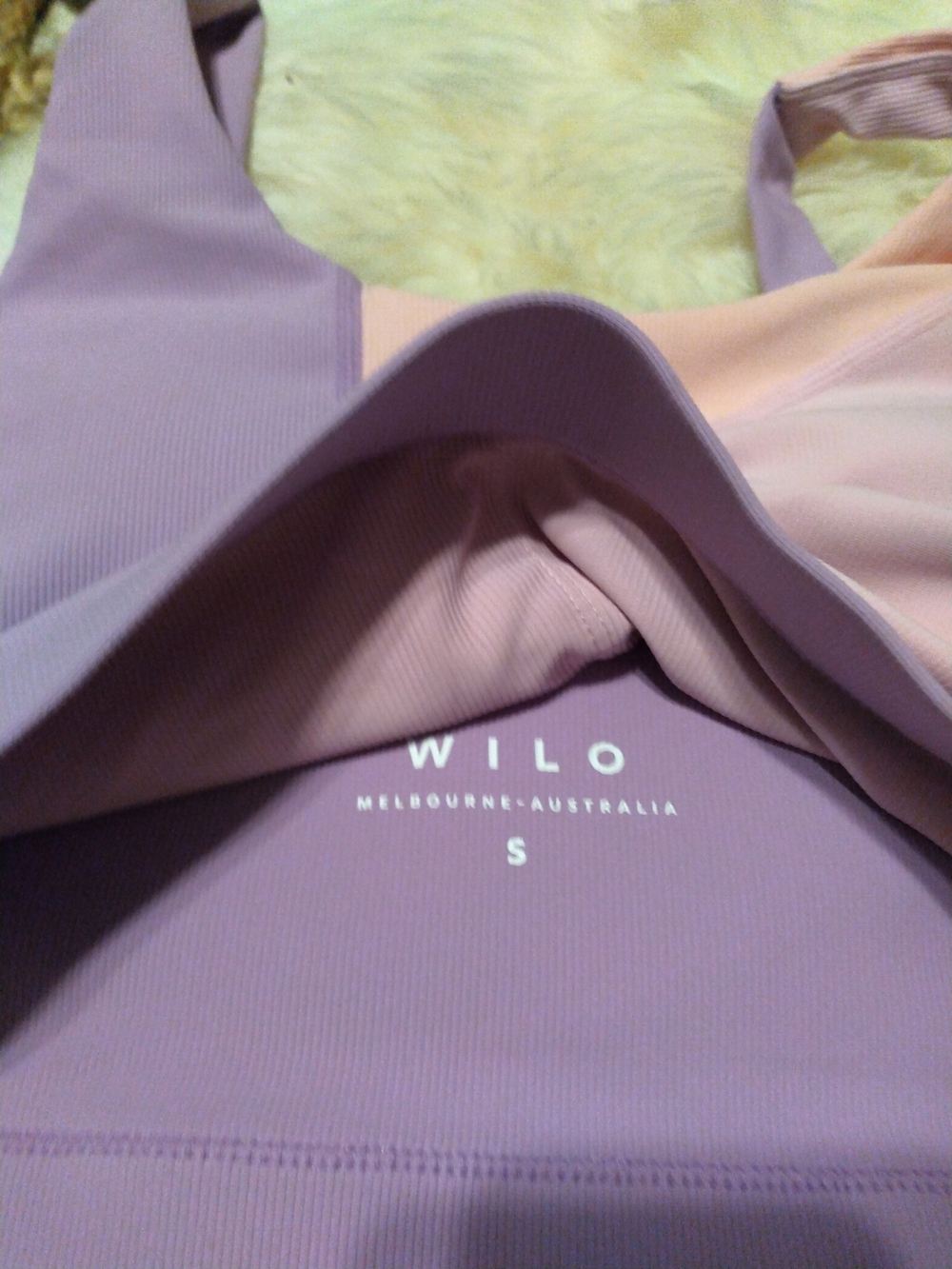 WILO Lavender & Pink Active Leggings and Matching Sports Bra Size Small - Picture 10 of 12
